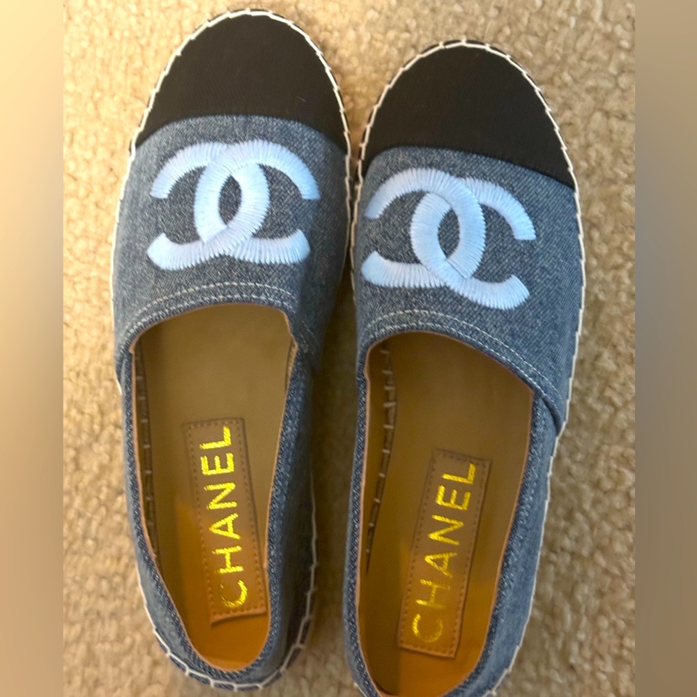 C denim espadrille new (no tags)